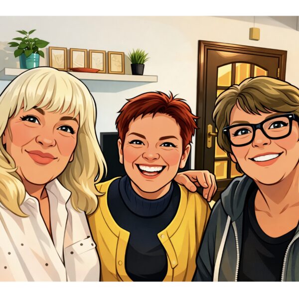 Brenda, Zizi, Ingrid caricature