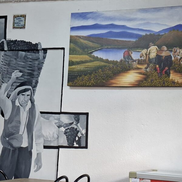 Pictures on the restaurant wall