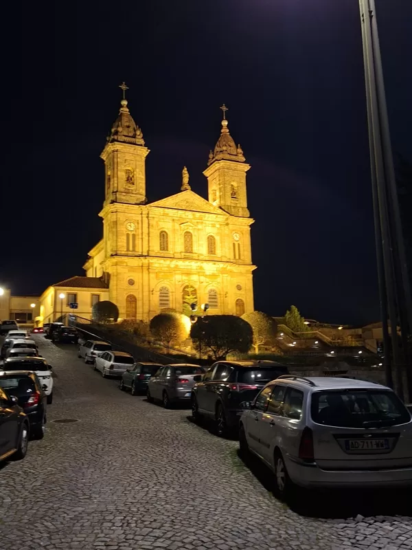 The church next to our apartment and the tiny park